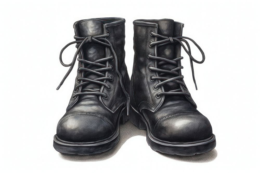 Shoe footwear black boot. AI generated Image by rawpixel.