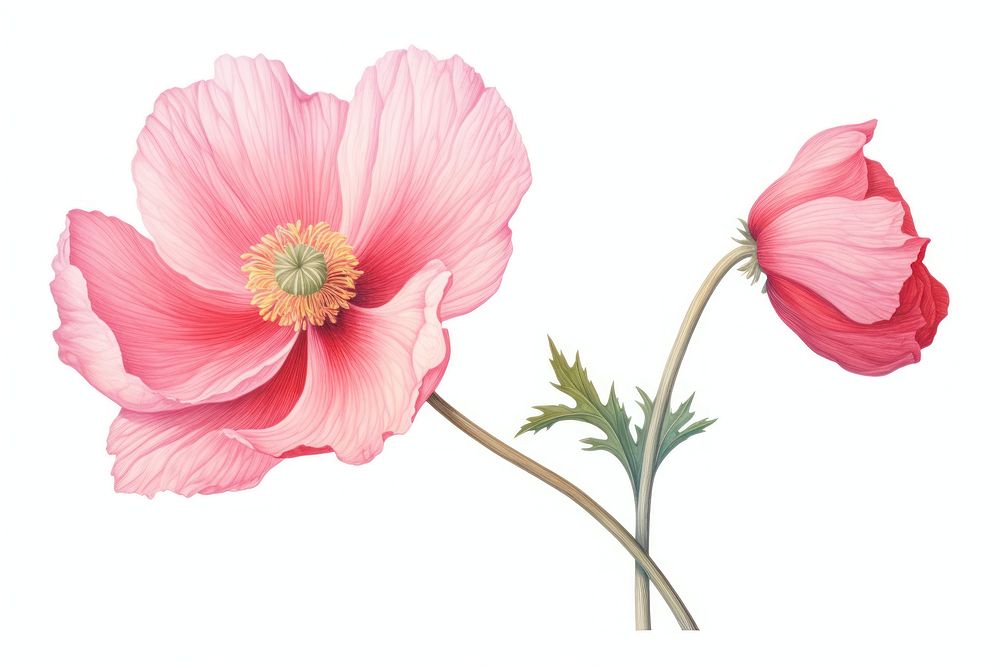 Poppy flower poppy blossom. AI generated Image by rawpixel.