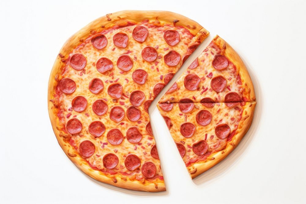 Pizza food red white background. AI generated Image by rawpixel.