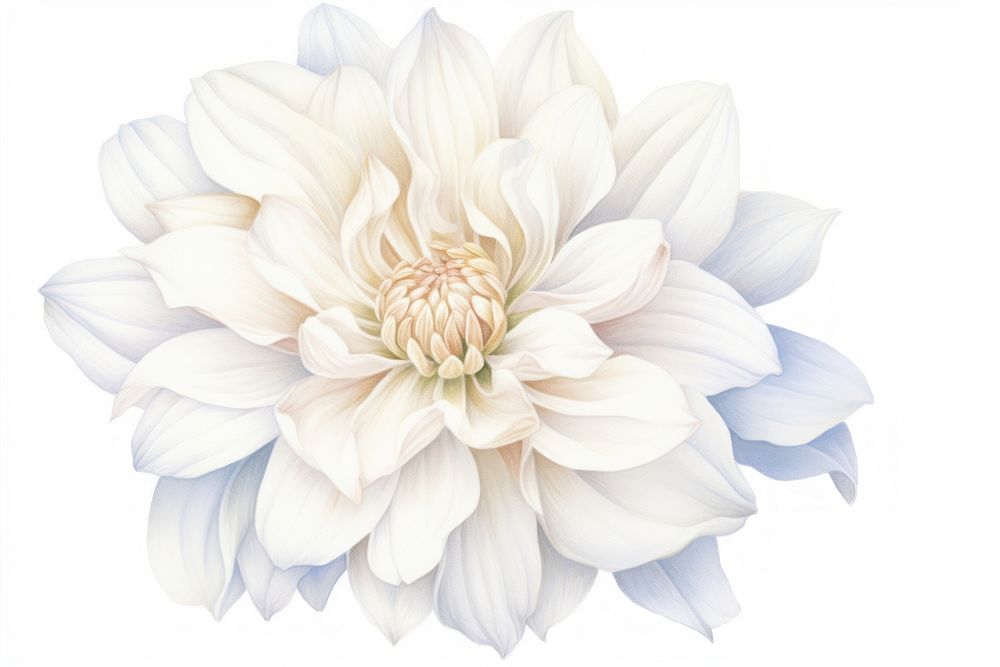 White elegant flower wedding dahlia plant inflorescence. AI generated Image by rawpixel.