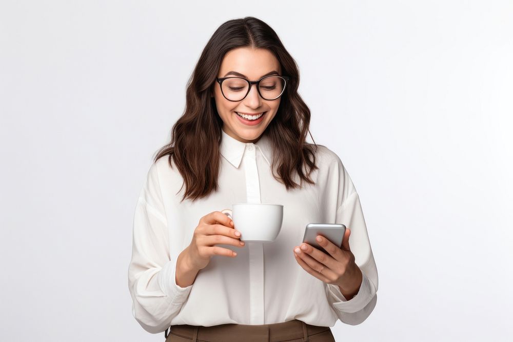 Cup laughing glasses holding. 