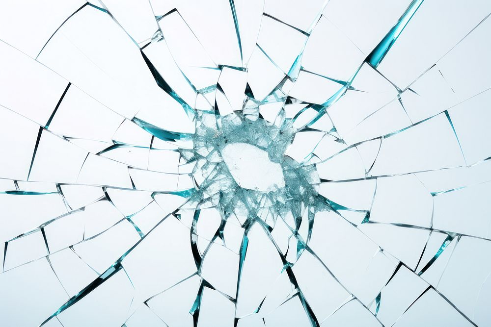 Cracked glass effect, white background, AI generated image by rawpixel