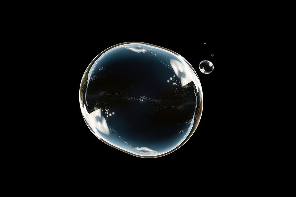 Isolated single bubble effect  AI generated image by rawpixel