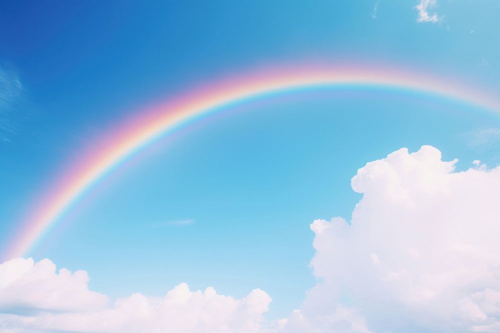 Rainbow effect sky background AI generated image by rawpixel