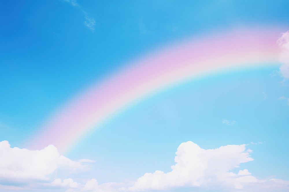 Rainbow effect sky background AI generated image by rawpixel
