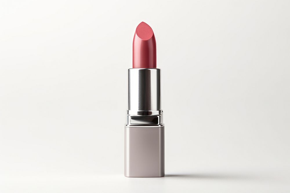 A minimal lipstick cosmetics white background glamour. 