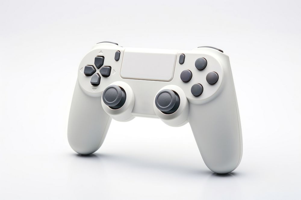 Gamepad joystick white electronics. 