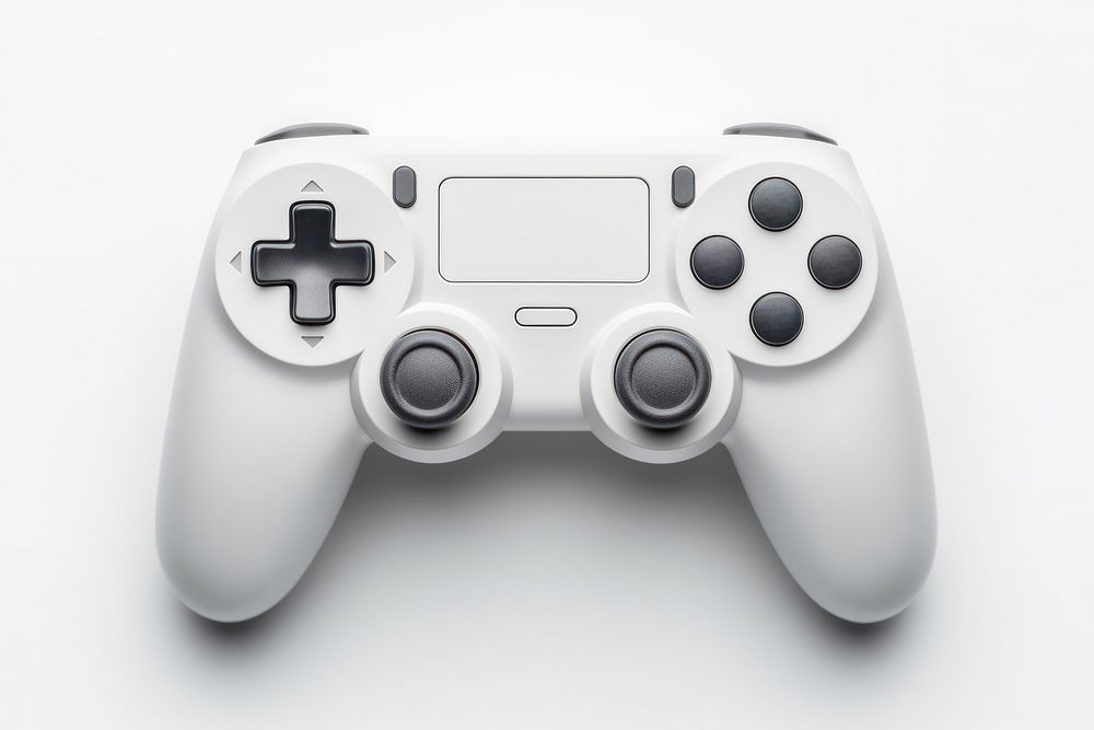 Gamepad joystick white electronics. AI generated Image by rawpixel.