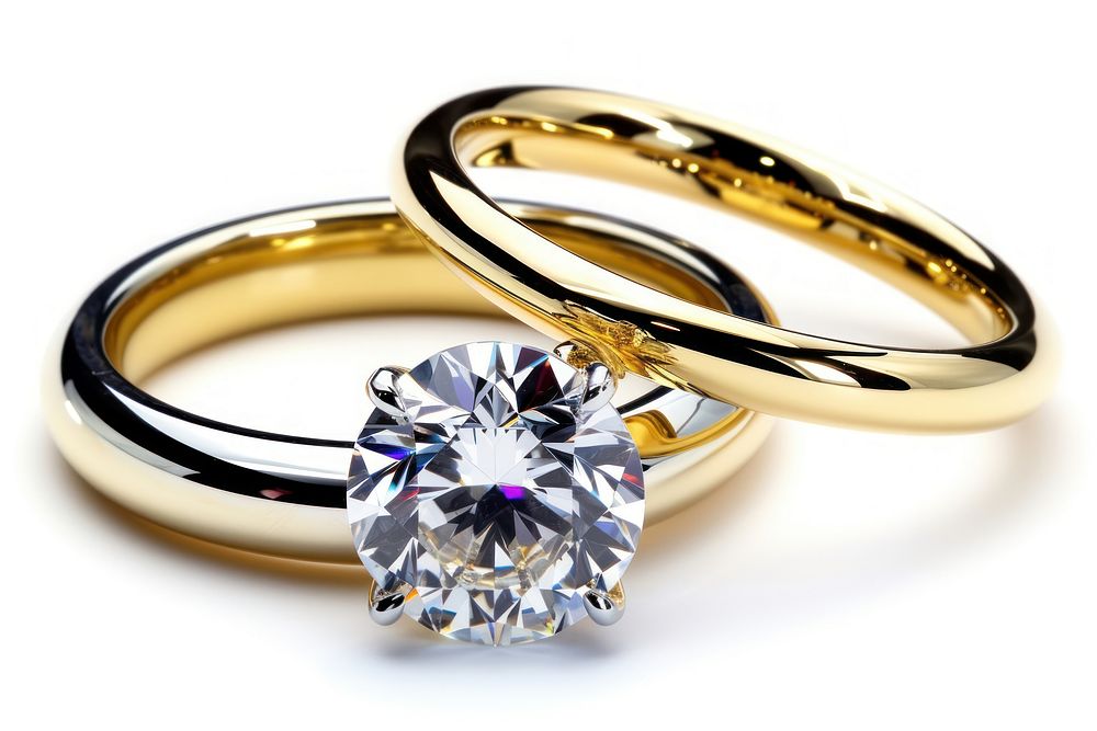 Diamond rings gemstone jewelry gold. AI generated Image by rawpixel.
