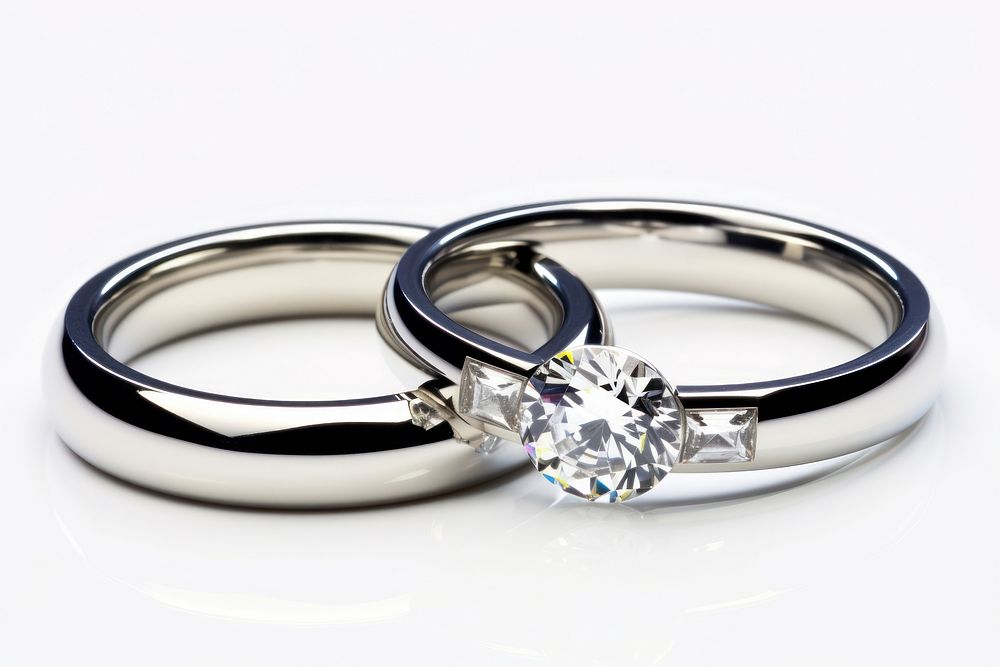 Contemporary diamond rings platinum jewelry silver. AI generated Image by rawpixel.