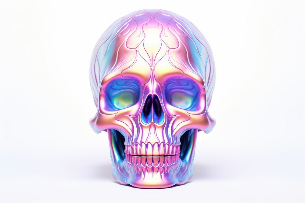 Colorful skull purple white background celebration. AI generated Image by rawpixel.