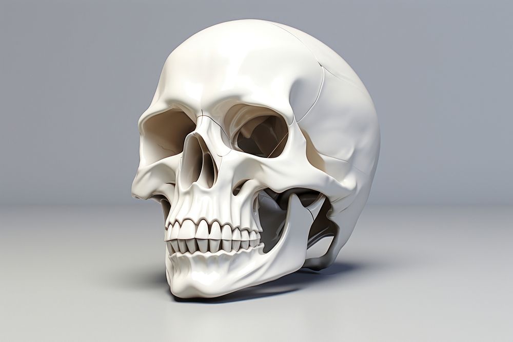 Skull anthropology sculpture anatomy. AI generated Image by rawpixel.