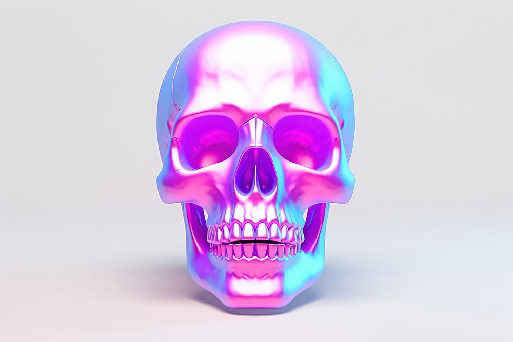 Skull purple celebration glowing. AI generated Image by rawpixel.