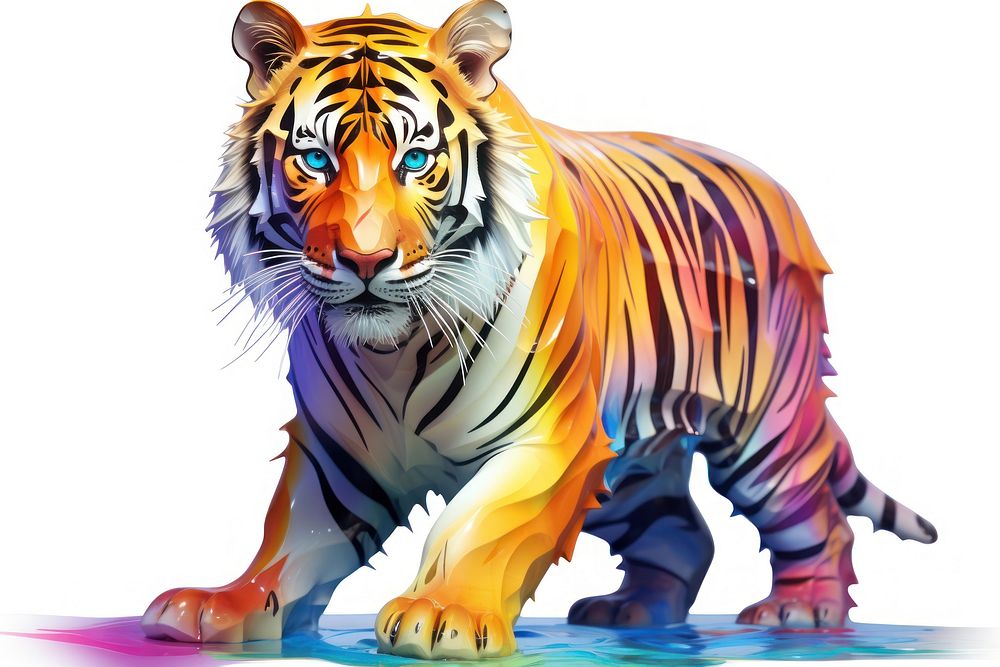 Tiger wildlife cartoon animal. 