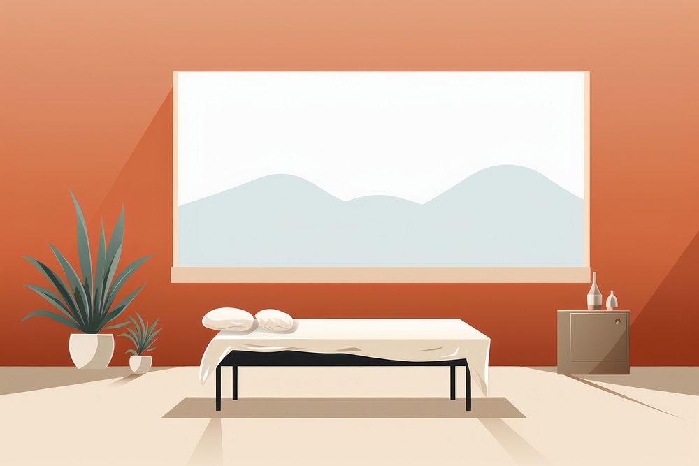 Massage furniture table wall. AI generated Image by rawpixel.