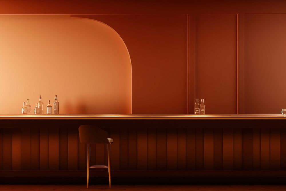 Luxurious bar furniture lighting table. AI generated Image by rawpixel.