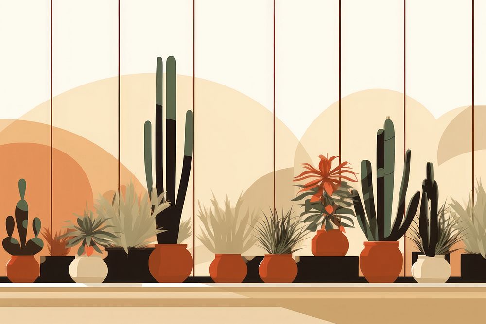 Cactus garden plant wall arrangement. AI generated Image by rawpixel.