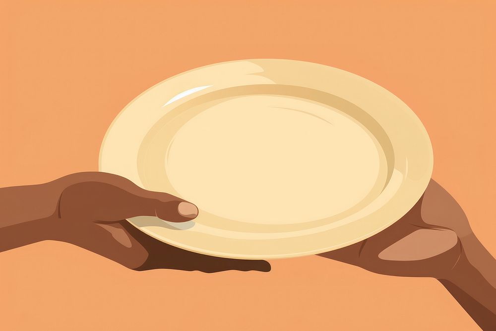 Plate holding meal food. AI generated Image by rawpixel.