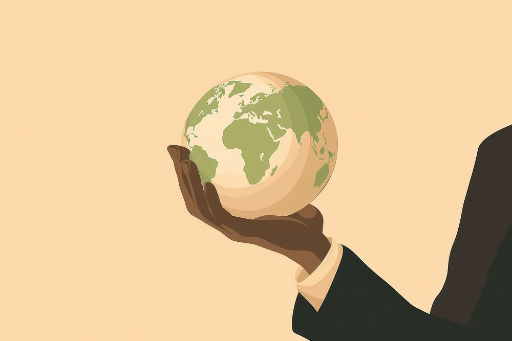Globe planet space hand. AI generated Image by rawpixel.