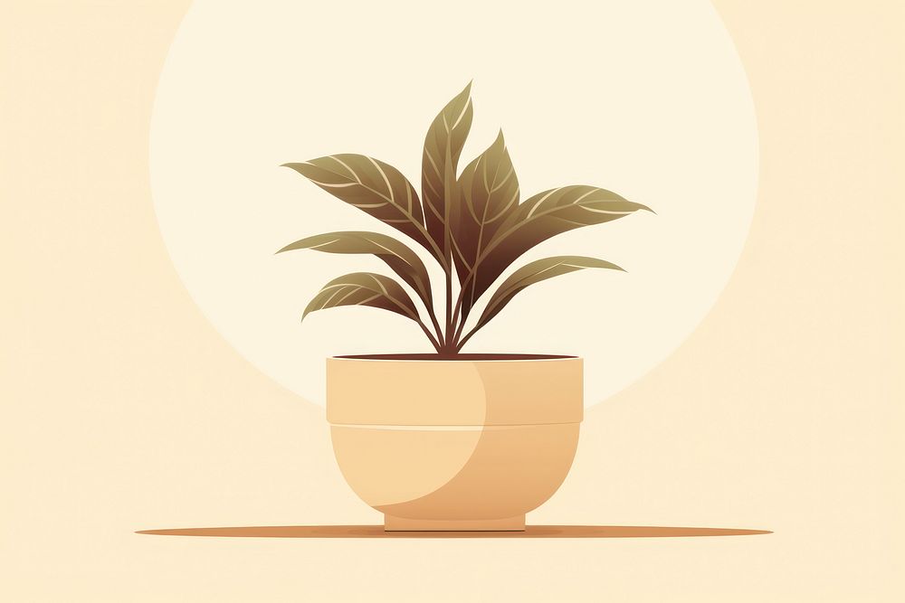 Potted plant leaf houseplant flowerpot. AI generated Image by rawpixel.