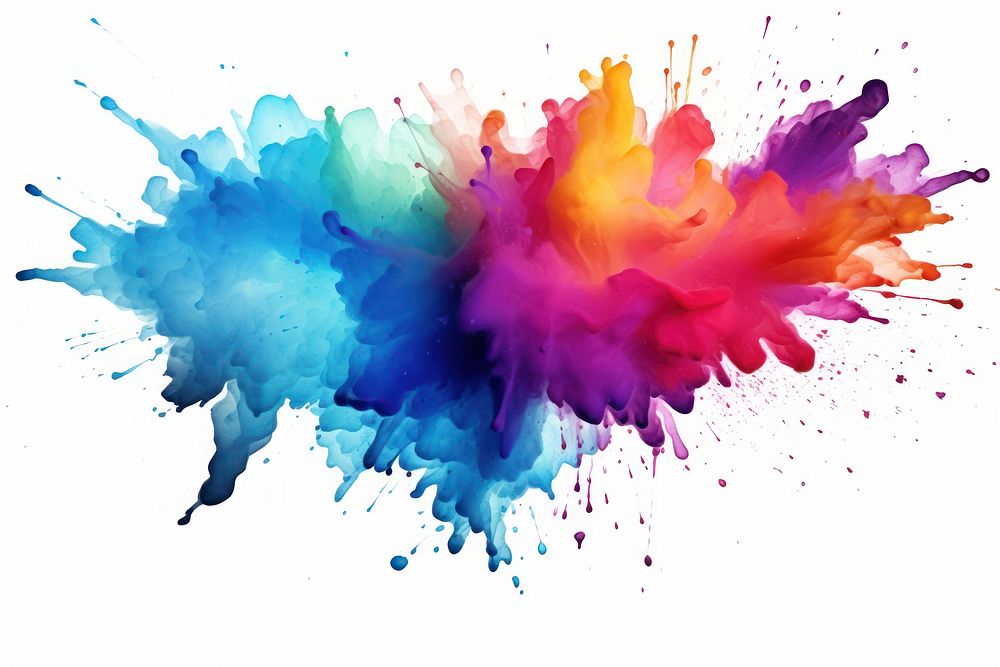 Color splatter backgrounds white background splattered. AI generated Image by rawpixel.