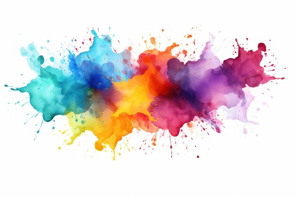 Color splatter backgrounds drawing white background. AI generated Image by rawpixel.