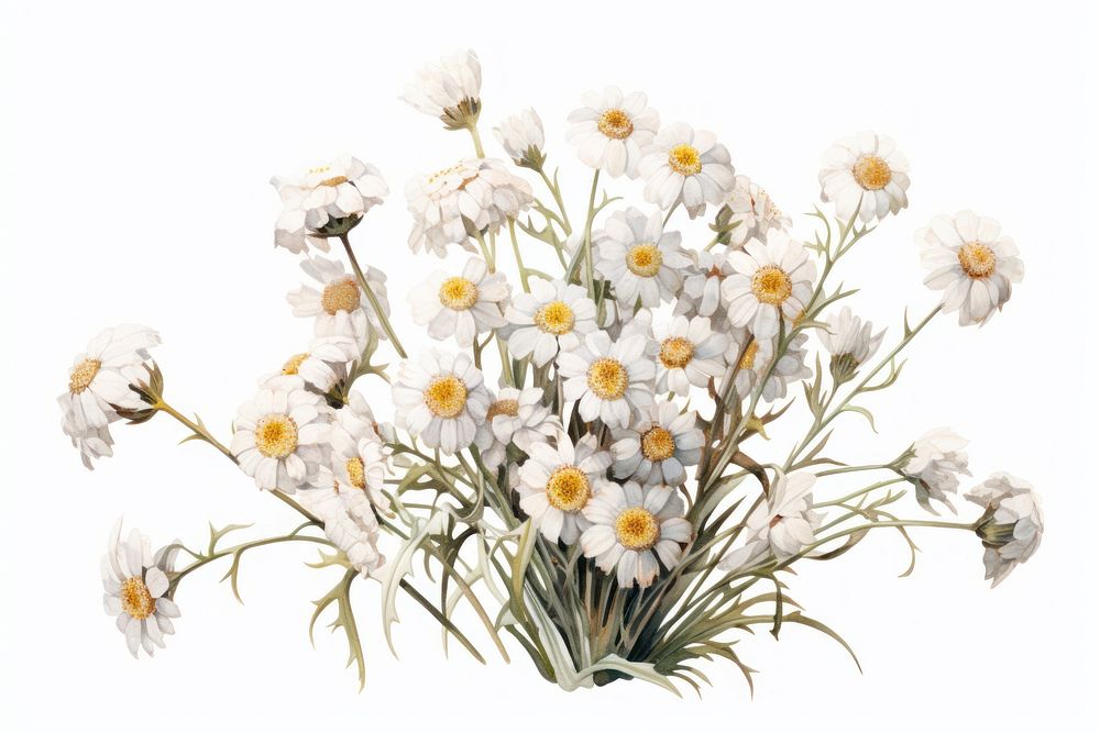 Pearly Everlasting blossom flower plant. AI generated Image by rawpixel.