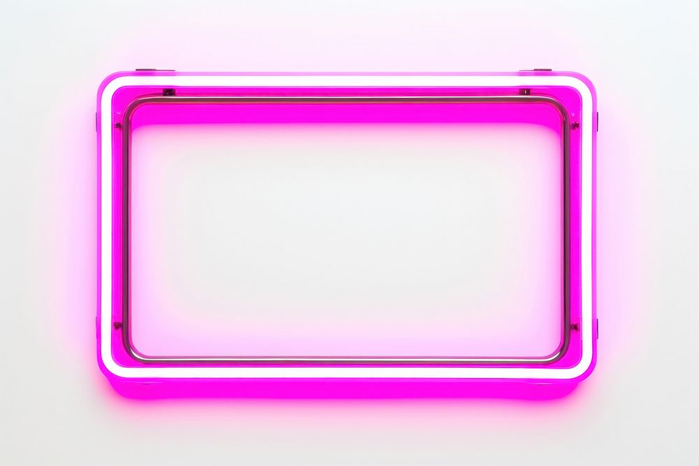 Neon frame purple pink illuminated. AI generated Image by rawpixel.