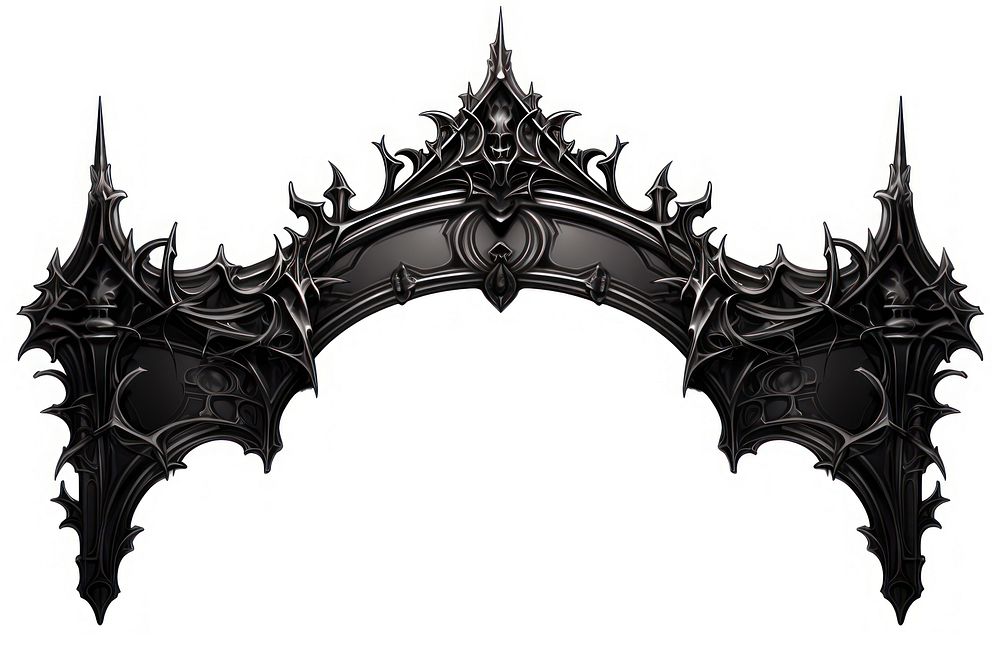 Black classic gothic architectural decorative frame architecture monochrome weaponry. 
