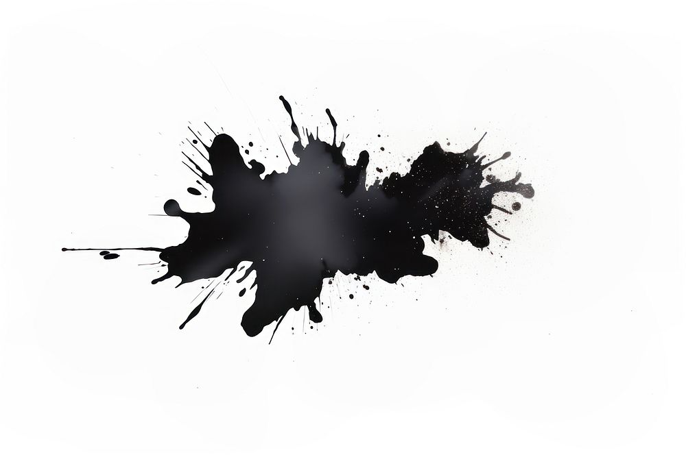 Black splat drawing paint white background. AI generated Image by rawpixel.
