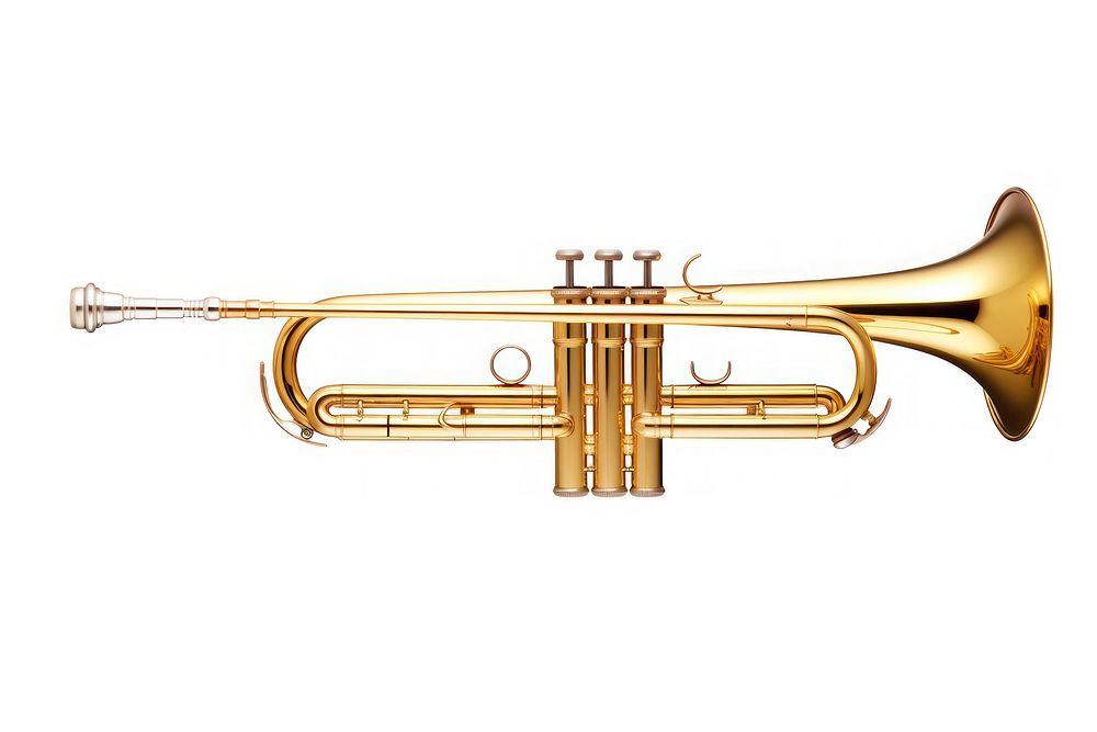 Trumpet music horn gold. AI generated Image by rawpixel.