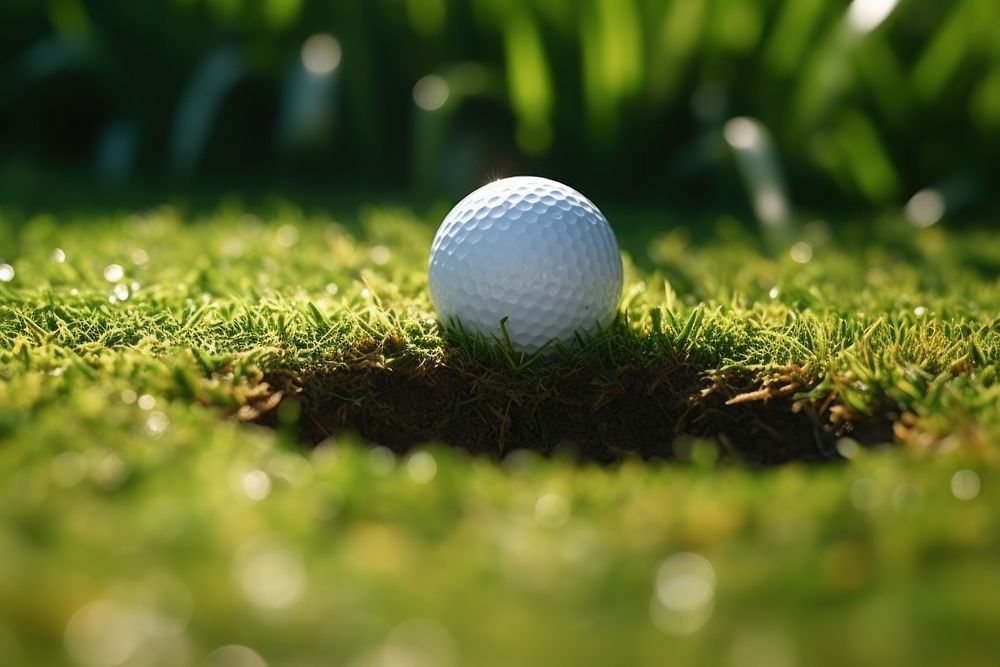 Golf ball sports field outdoors. AI generated Image by rawpixel.
