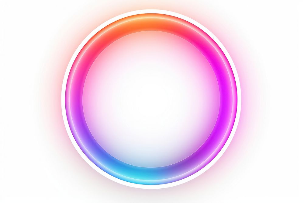 Glowing Gradient circle sphere white background accessories. 