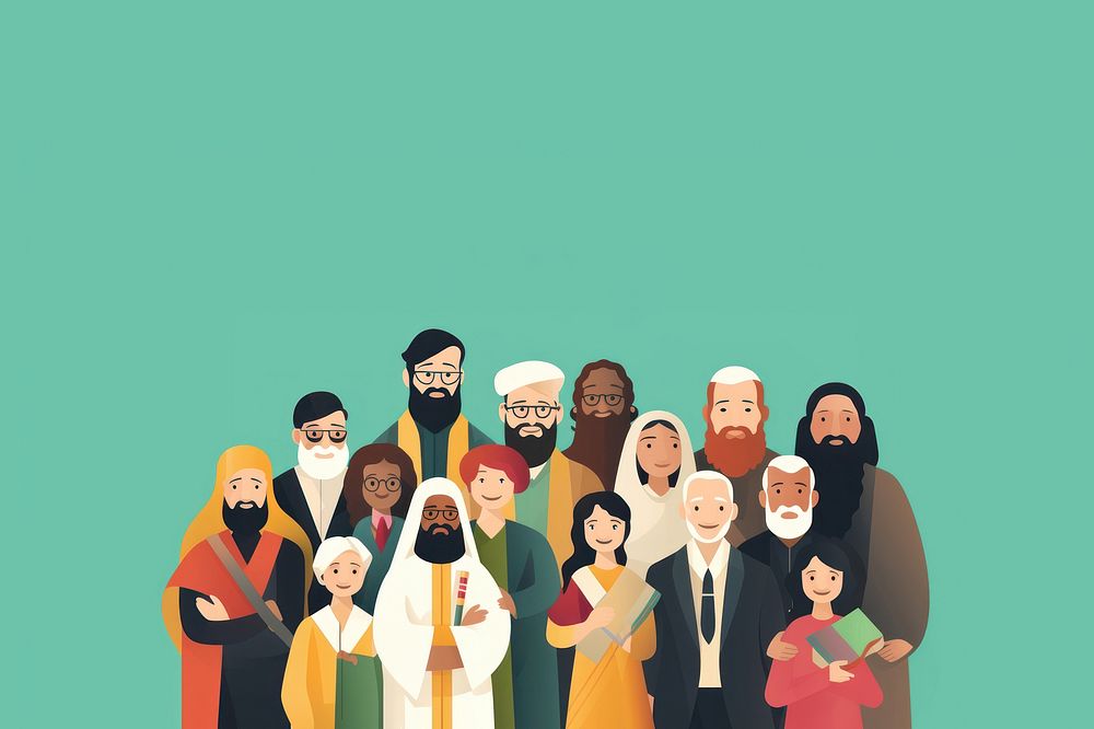 Different religion people adult togetherness. AI generated Image by rawpixel.