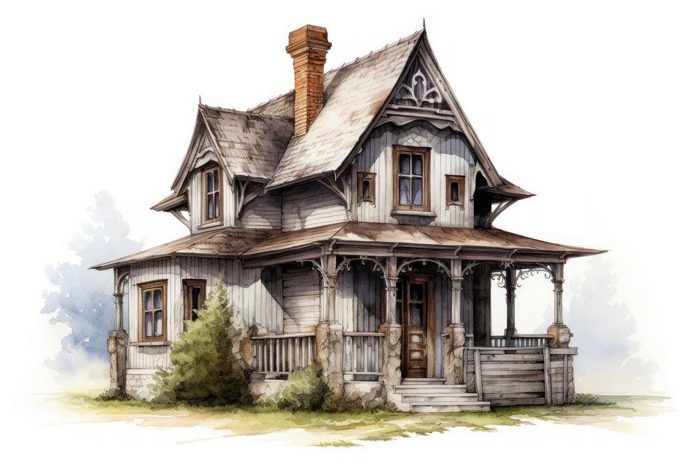 Old house architecture building outdoors. AI generated Image by rawpixel.