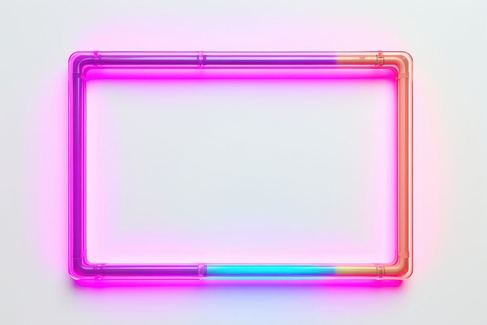 Neon frame purple light illuminated. AI generated Image by rawpixel.