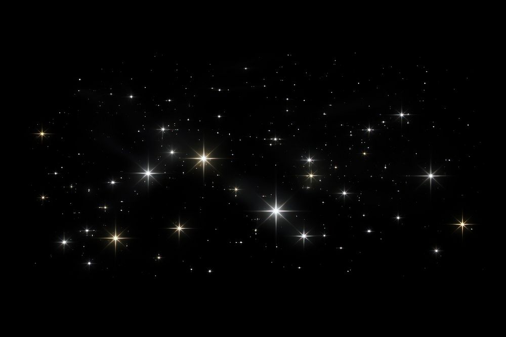 Shiny star effect, black background, AI generated image by rawpixel