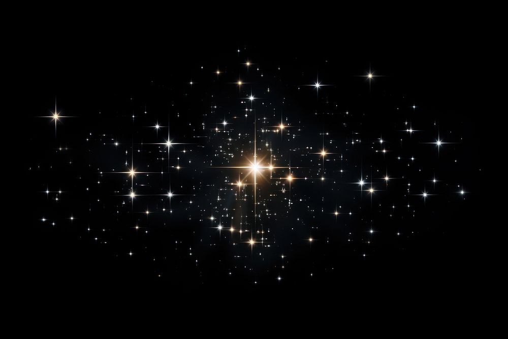 Shiny star effect, black background, AI generated image by rawpixel