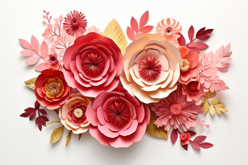 Paper craft flower pattern petal. 