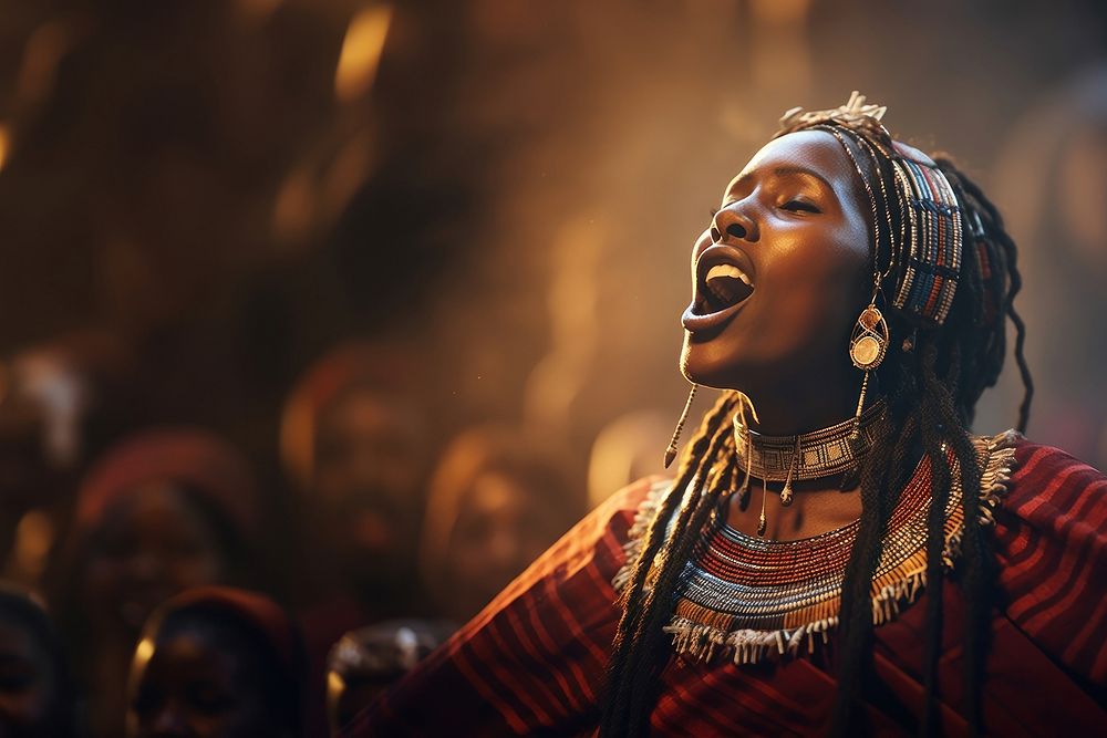 Traditional samburu woman adult celebration performance. AI generated Image by rawpixel.