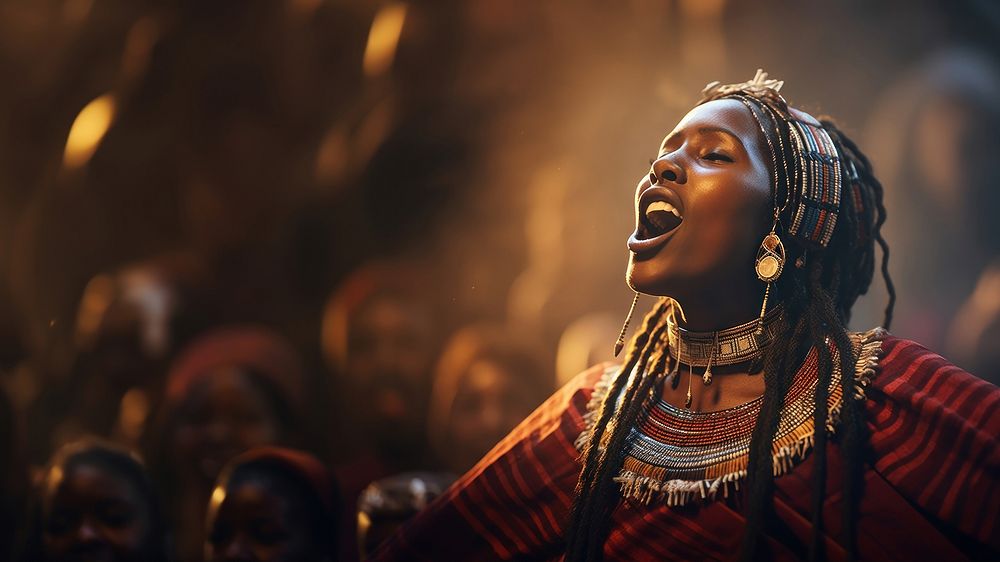 Traditional samburu woman adult performance celebration. 