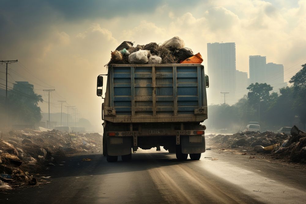 Dump truck vehicle car transportation. AI generated Image by rawpixel.