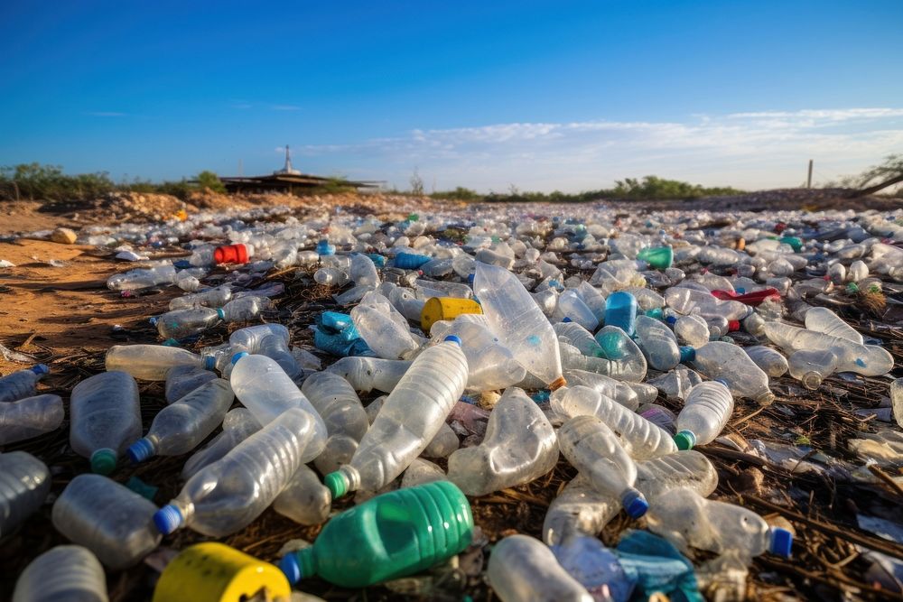 Waste plastic bottles garbage unhygienic pollution. AI generated Image by rawpixel.
