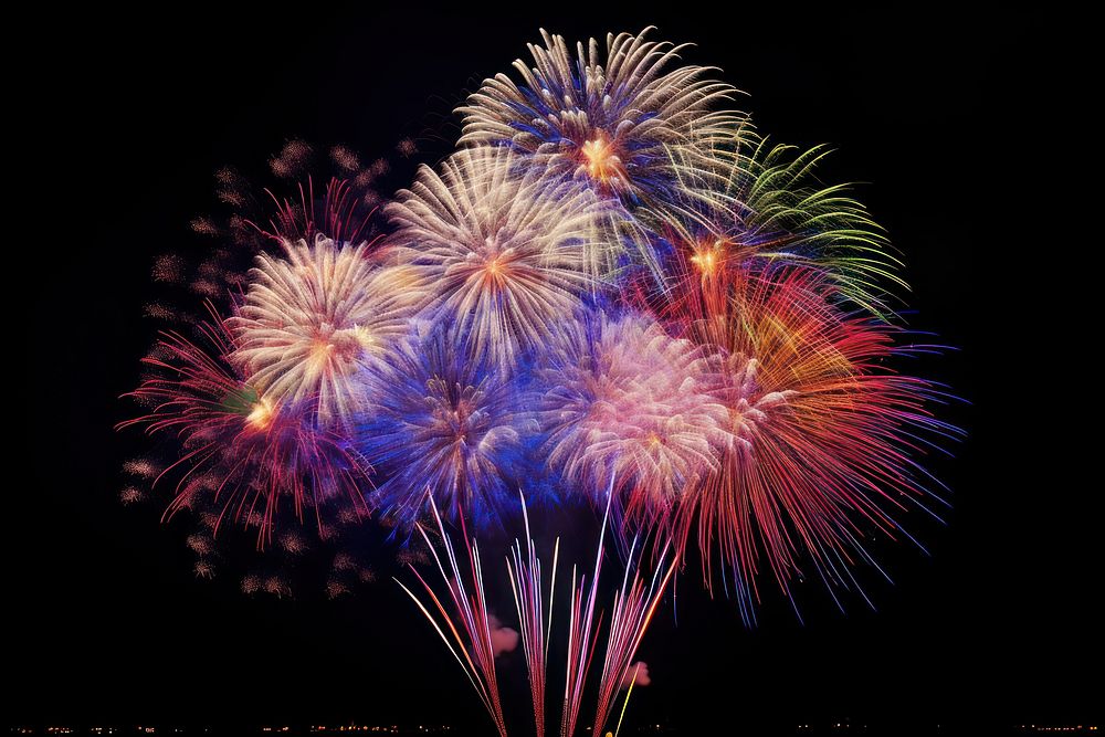 Firework fireworks black background illuminated. 