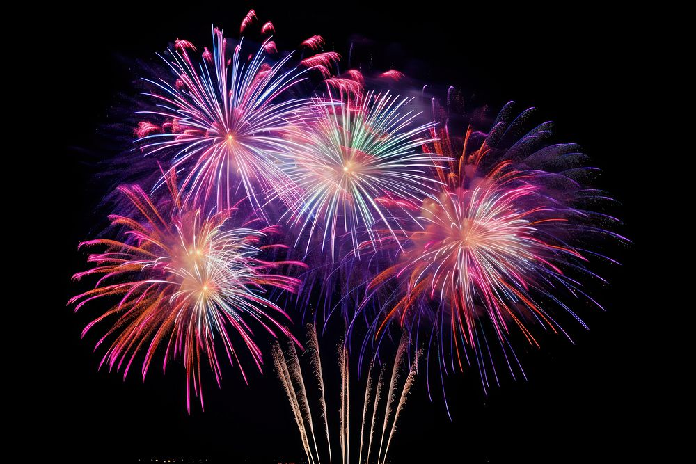 Firework fireworks outdoors night. AI generated Image by rawpixel.