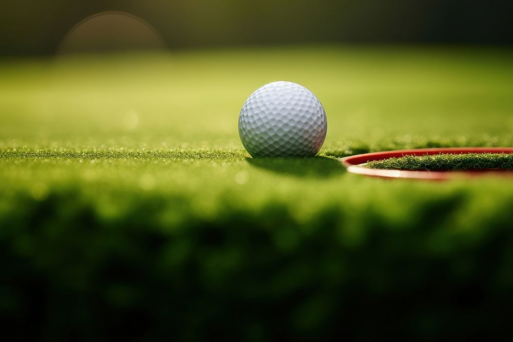 Golf ball outdoors sports green. AI generated Image by rawpixel.