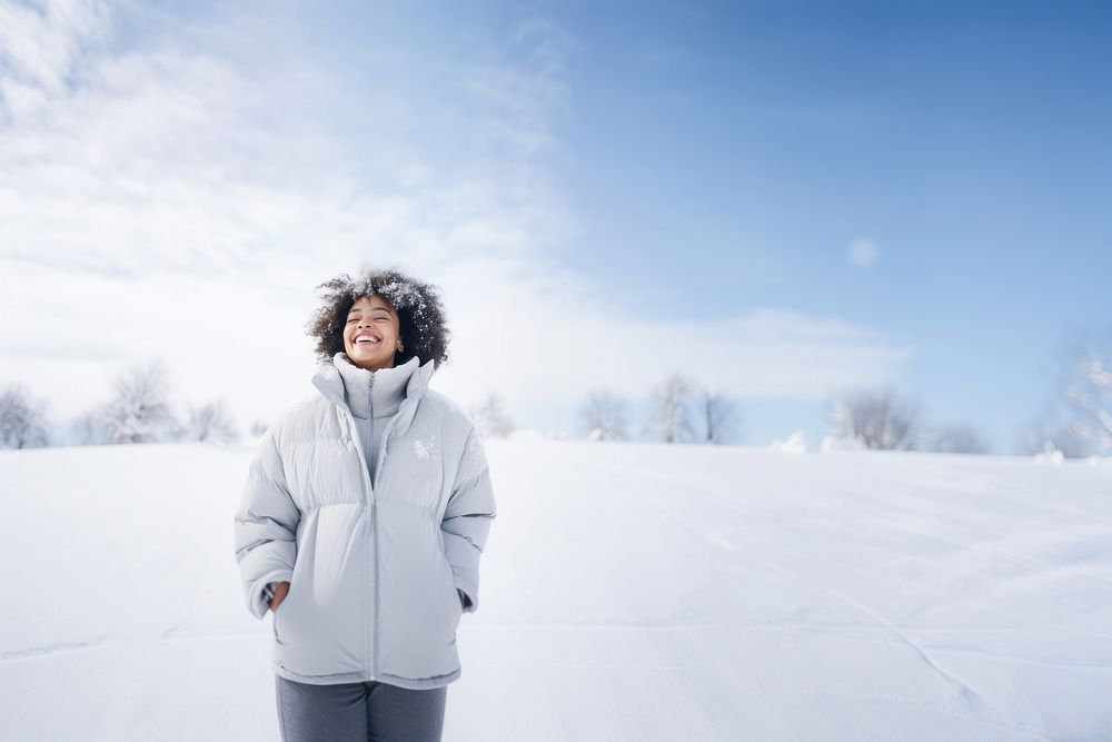 Snow portrait outdoors winter. AI generated Image by rawpixel.