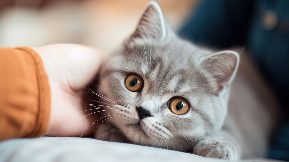 British shorthair cat animal mammal kitten. AI generated Image by rawpixel.