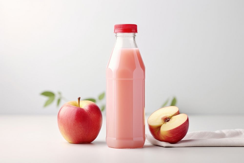 Apple juice smoothie bottle. AI generated Image by rawpixel.