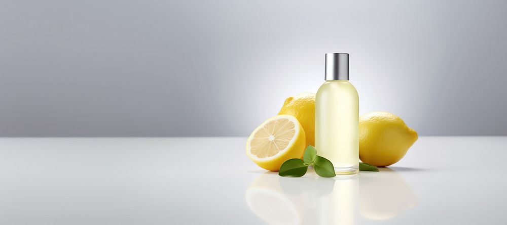 Lemon bottle lemonade perfume. AI generated Image by rawpixel.